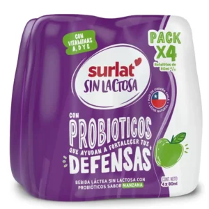 YOG PROBIOTICO MANZANA MS SURLAT SIN LACTOSA 6DSPX4X80ML